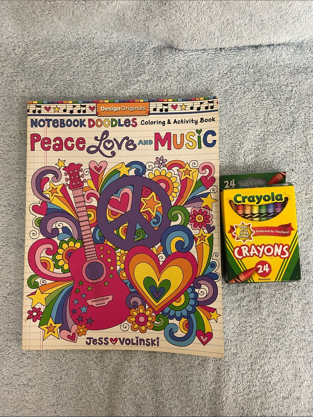 Designers Originals Pink & Multicolor Peace Love Music Coloring Book